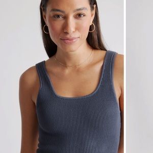Quince rubbed square neck tank top S